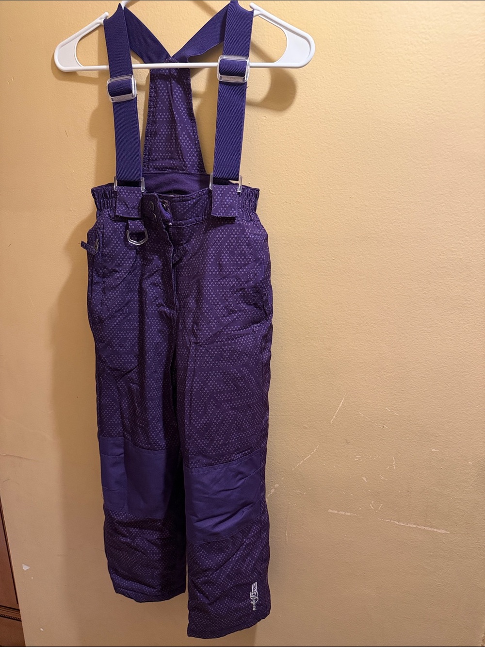 Weatherproof 32 Kids Purple Snow Overalls with Adjustable Buckles